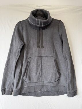 Lululemon Womens Avenue Pullover (8) Dark Grey Funnel Neck Sweatshirt Fleece